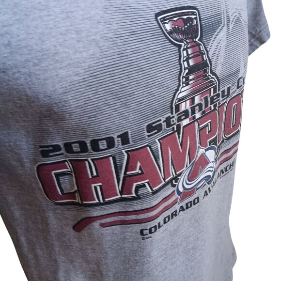 Small Vtg 2001 Stanley Cup Champions T-shirt Colorado Avalanche Lee T-Shirt Mens - Picture 4 of 5